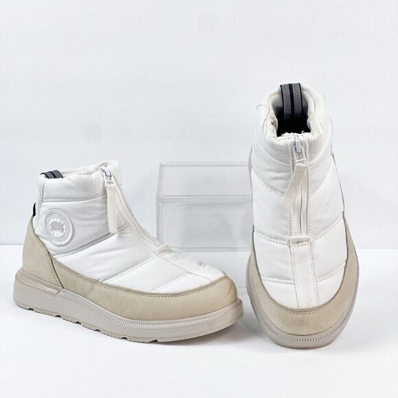 Canada Goose Shoes - Canada Goose Cypress Puffer Boots Womens Size 6 White Lightweight Warmth